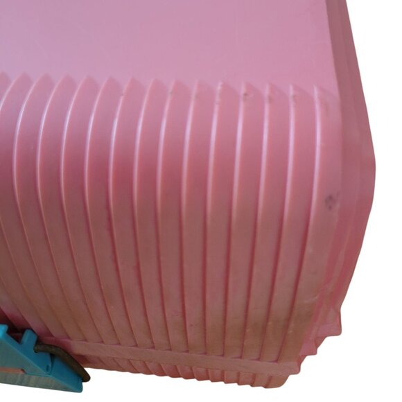 Sassaby Deluxe Pink Cosmetics Organizer Mirror Compartments Sewing Makeup Travel - Picture 10 of 14